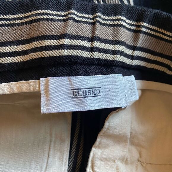 NWT Closed Vigo Blue Dress Pants Stripped Straight Leg Size 28 - Picture 11 of 11